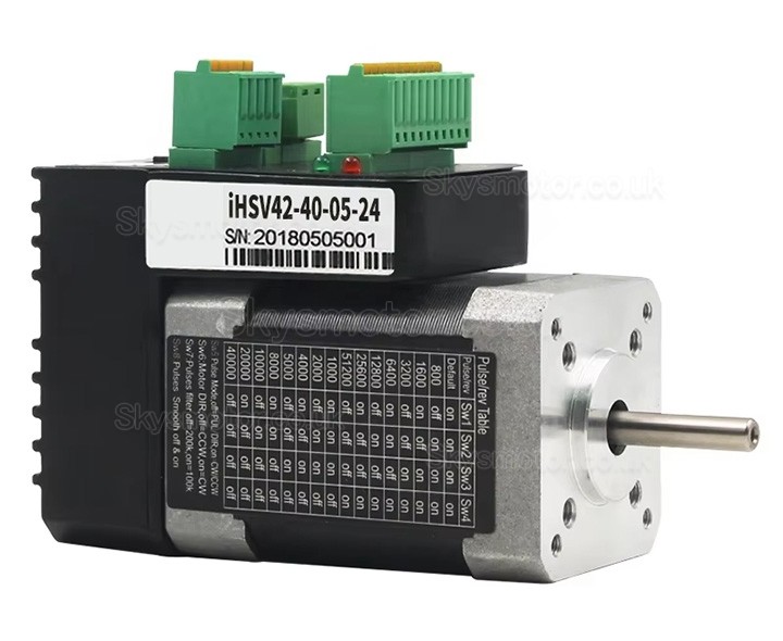 Nema 17 Integrated AC Servo Motor JMC iHSV42-40-05-24 52W 24V 12.5Ncm 52000RPM